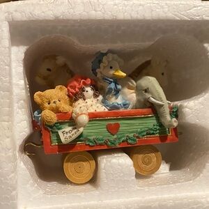 Cherished Teddies Toy Car with Cream and Brown Details